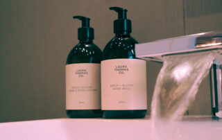 Laura Thomas Birch + Bloom Hand Wash and Hand & Body Lotion.